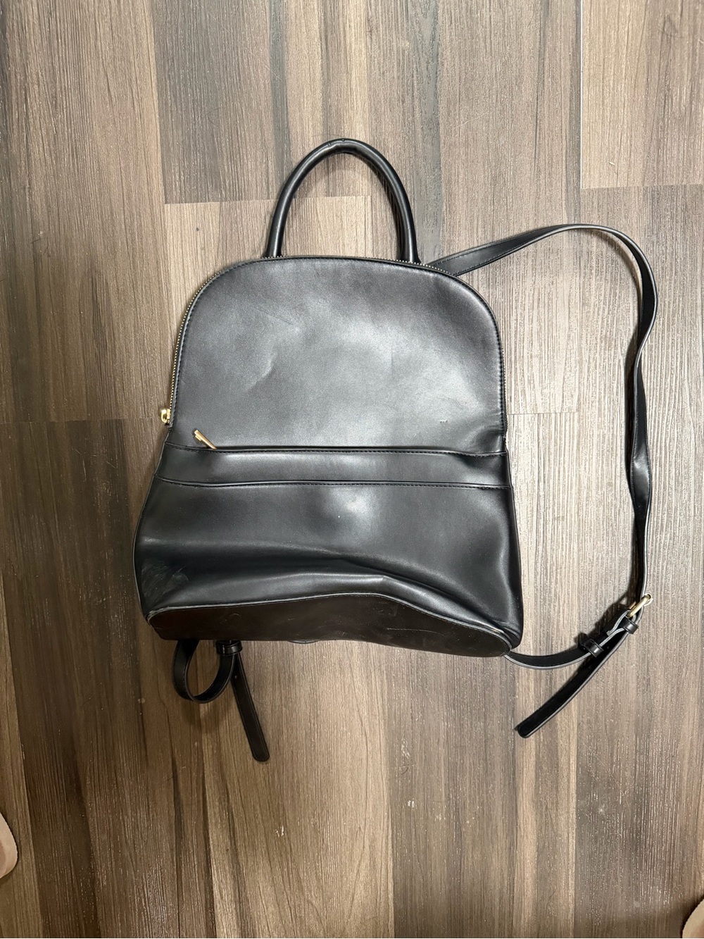 Target Black Faux Leather Backpack Handbag